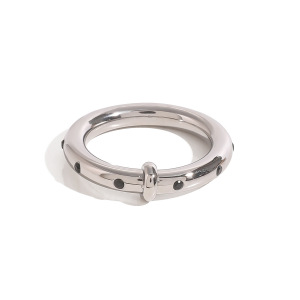 1 Paire De Bagues Simples Géométriques En Acier Inoxydable Étanches Avec Strass Pour Femme h5 Image5