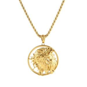 1 Paire De Pendentifs Thorn God En Acier Inoxydable En Relief 3D, Collier Rétro Tendance En Acier Titane Transfrontalier Pour Hommes Et Femmes, Collier Unisexe Pour Hommes h5 Image6