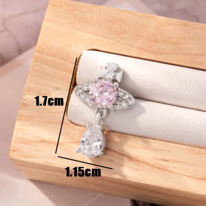 1 Pièce De Boucles D'Oreilles À Tige En Acier Titane Et Zircone Pour Femme, Série Simple, Goutte Simple, Sans Placage h5 Image4