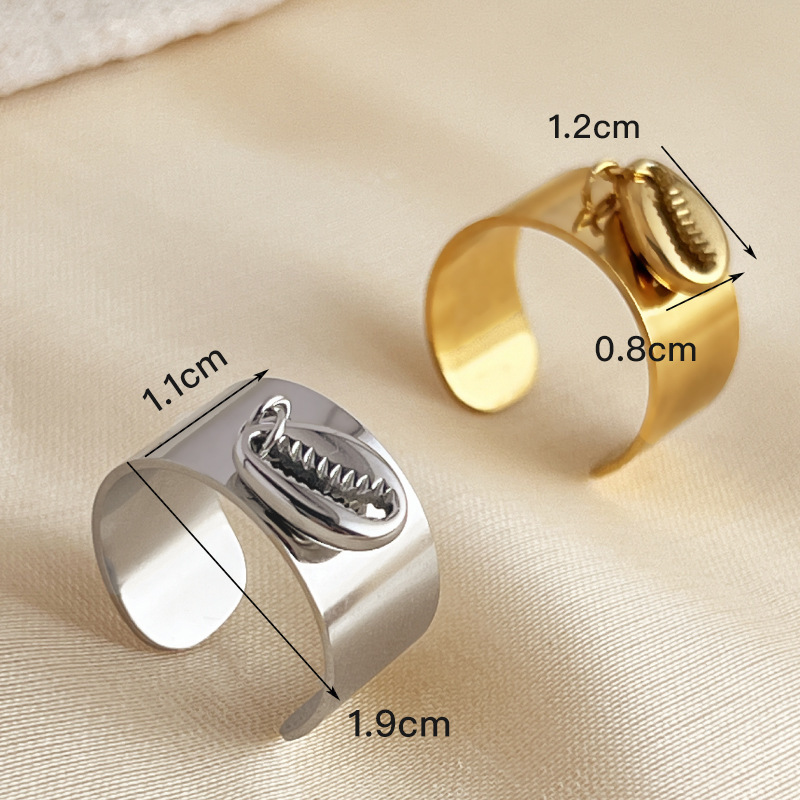 Bague Ajustable Pour Femme, Série Simple, Décontractée, En Acier Inoxydable, Couleur Or, Motif Tortue Image6