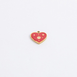 Pendentif Femme Diy En Acier Inoxydable, Couleur Or, En Forme De Goutte, Motif Fraise Douce, Collection Romantique (1 Pièce) h5 Image5