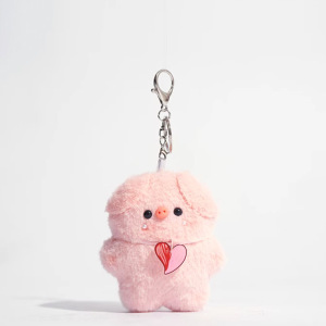 Porte-Clés Pour Sac Femme En Rayonne, Motif Cochon Rose Mignon Avec Lunettes (1 Pièce), Collection Romantique h5 Image5