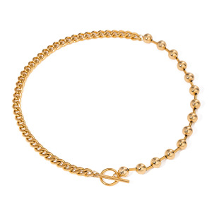 Collier Avec Pendentif En Acier Inoxydable Plaqué Or  Pour Femme, Série Simple, Style Ins h5 Image6