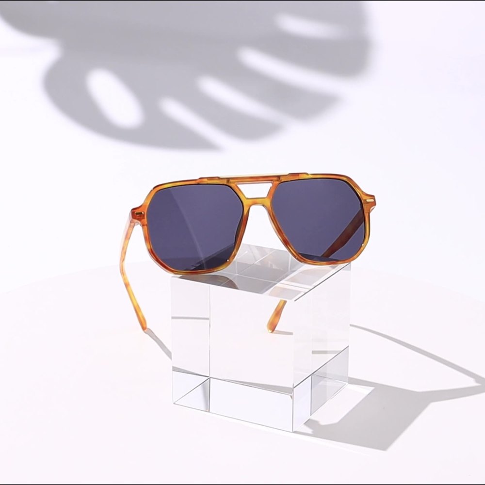 Lunettes De Soleil En Plastique À Imprimé Léopard Pour Femme, Série Simple, 1 Pièce h5Image6