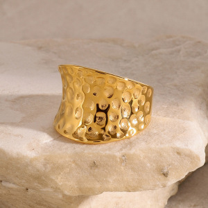 Bague Simple Pour Femme, Style Rétro, En Acier Inoxydable Uni, Étanche. h5 Image4