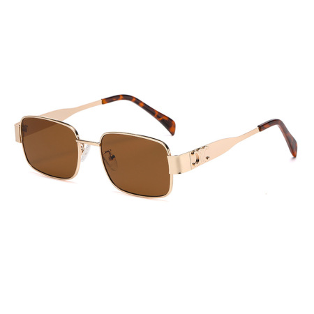 Lunettes de soleil pour femmes, série simple, couleur unie, en alliage, 1 pièce