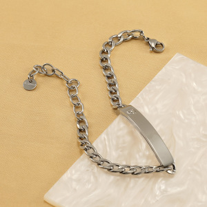 1 Paire De Bracelets Pour Hommes En Acier Titane Transfrontalier À Chaîne Cubaine, Design De Niche Haut De Gamme Tendance, Bijoux En Chaîne Nk, Bracelet Unisexe Pour Femmes Et Hommes h5 Image5