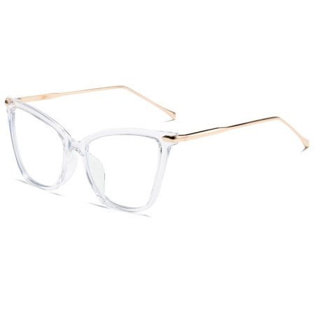 1 paire de lunettes rétro et décontractées œil-de-chat en métal anti-lumière bleue pour femmes 2