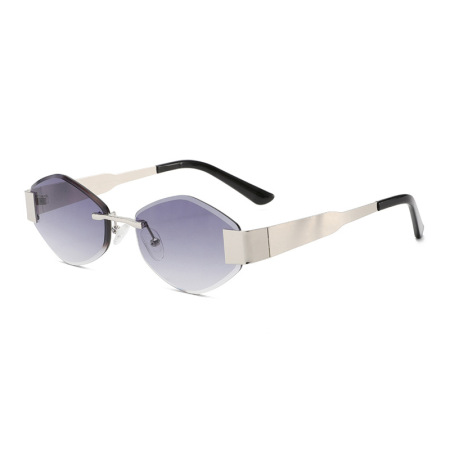 Lunettes de soleil pour femmes, série simple, couleur unie, en alliage, 1 pièce 2