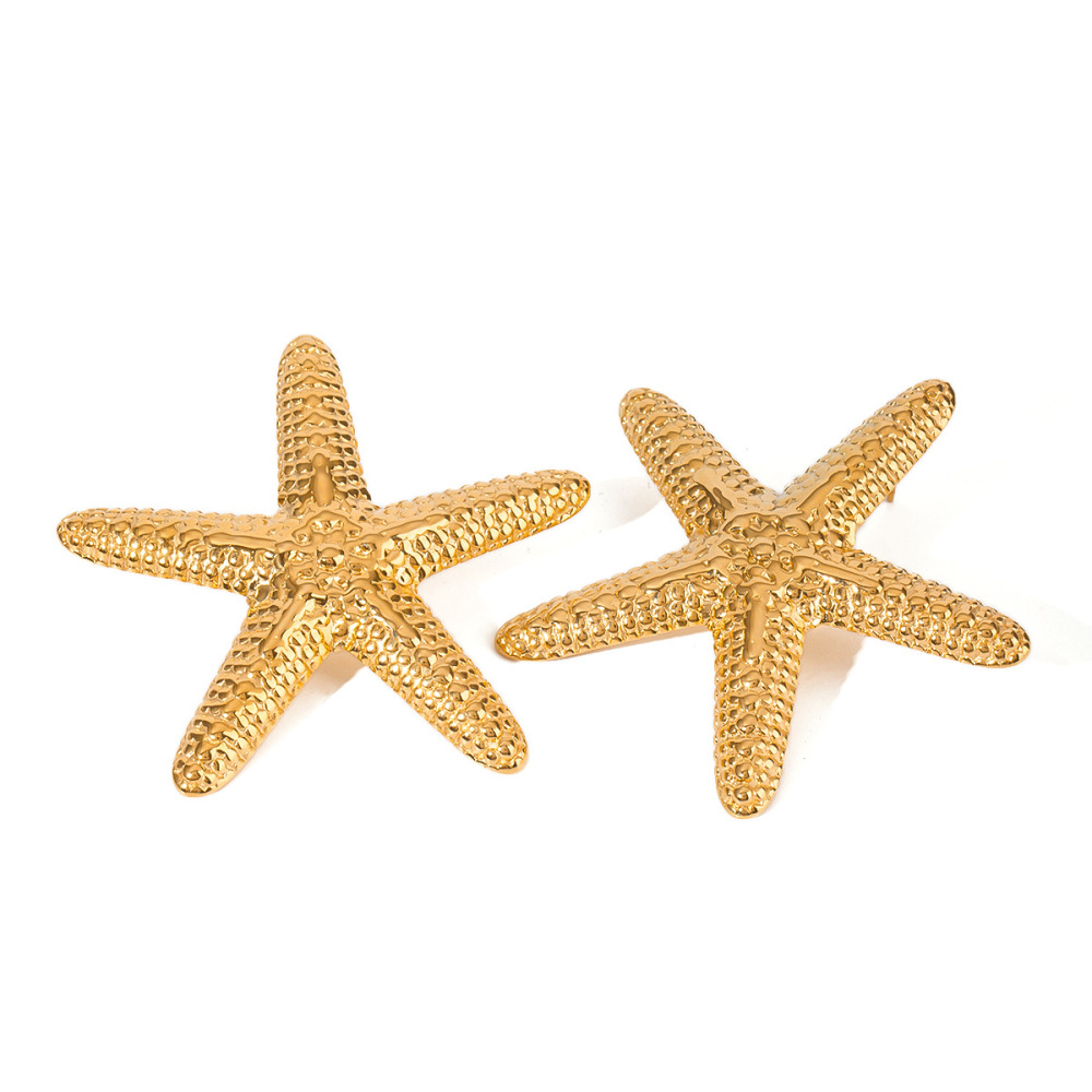 1 Paire De Boucles D'Oreilles À Tige En Acier Inoxydable Plaqué Or Pour Femme, Série Simple Vacation Turtle h5Image4