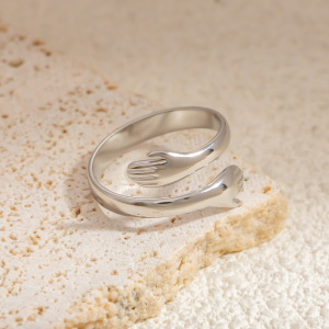 Bague Ajustable Pour Femme, Style Romantique Et Audacieux, En Acier Inoxydable Étanche Couleur Or. h5 Image5