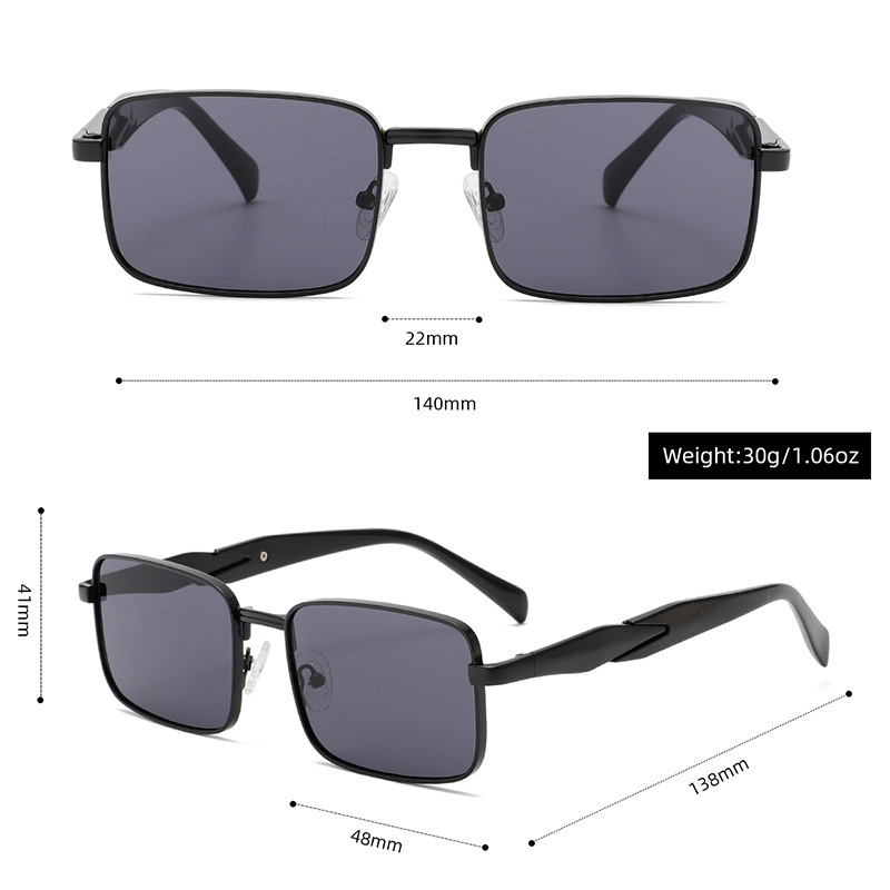 Lunettes De Soleil Pour Femmes, Série Simple, Couleur Unie, En Alliage, 1 Pièce Image4