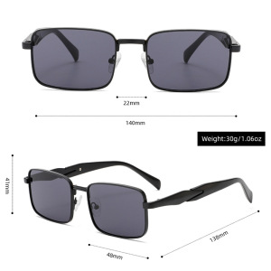 Lunettes De Soleil Pour Femmes, Série Simple, Couleur Unie, En Alliage, 1 Pièce h5 Image4