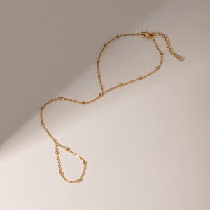 Bracelet À Maillons Pour Femme, Collection Classique, Finitions Délicates, Acier Inoxydable, Couleur Or, Étanche, 1 Pièce. h5 Image8