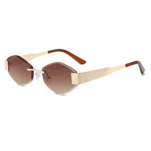 Lunettes De Soleil Pour Femmes, Série Simple, Couleur Unie, En Alliage, 1 Pièce h5 Image3