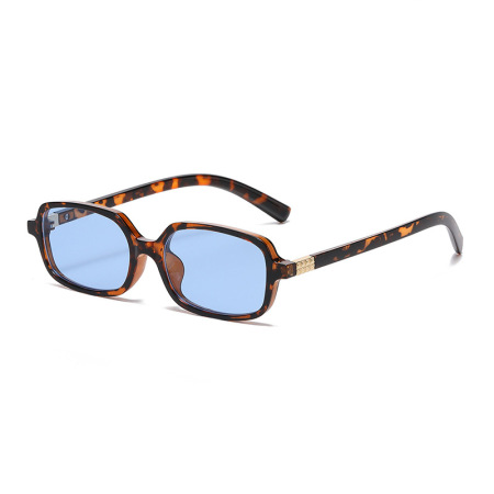 Lunettes de soleil rétro en plastique de couleur unie pour femme, série simple, 1 pièce