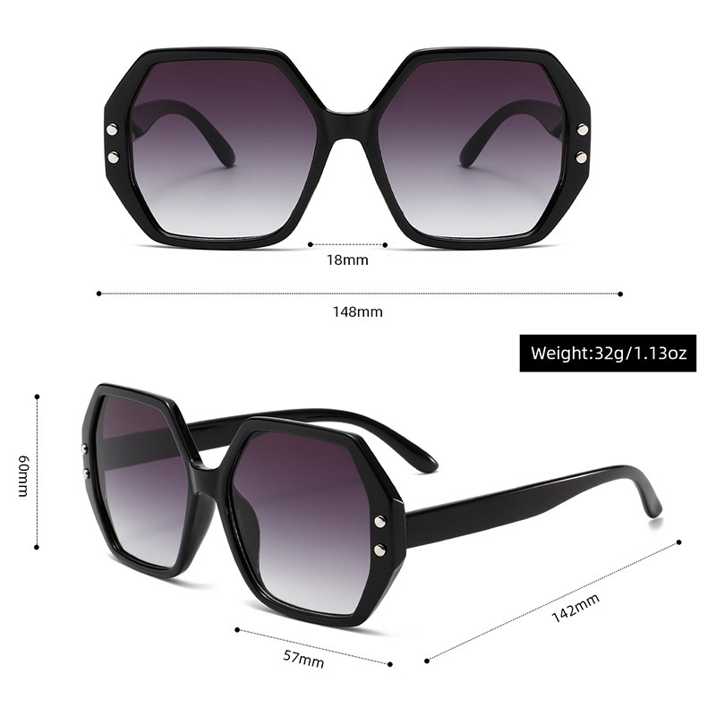 Lunettes De Soleil En Plastique À Imprimé Léopard Pour Femme, Série Simple, 1 Pièce h5Image9