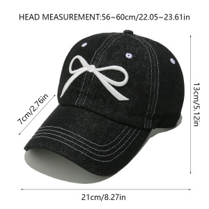Chapeaux Pour Femmes En Coton Avec Nœud Papillon Décontracté, Série Simple, 1 Pièce h5 Image8