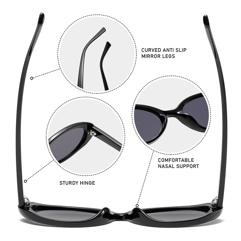 1 Paire De Lunettes De Soleil Simples En Résine À Imprimé Léopard Pour Femme h5Image3