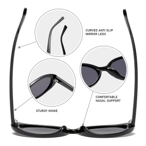 1 Paire De Lunettes De Soleil Simples En Résine À Imprimé Léopard Pour Femme h5 Image3