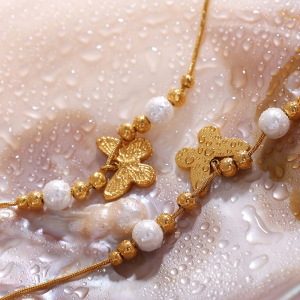 Collier Avec Pendentif En Acier Titane Doré Pour Femme, Série Romantique, Élégant, Animal h5 Image4
