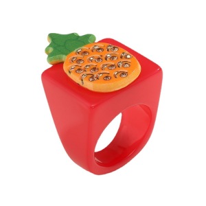 Bague Simple Pour Femme En Résine, Série Romantique, Motif Plantes De Vacances, 1 Pièce h5 Image5