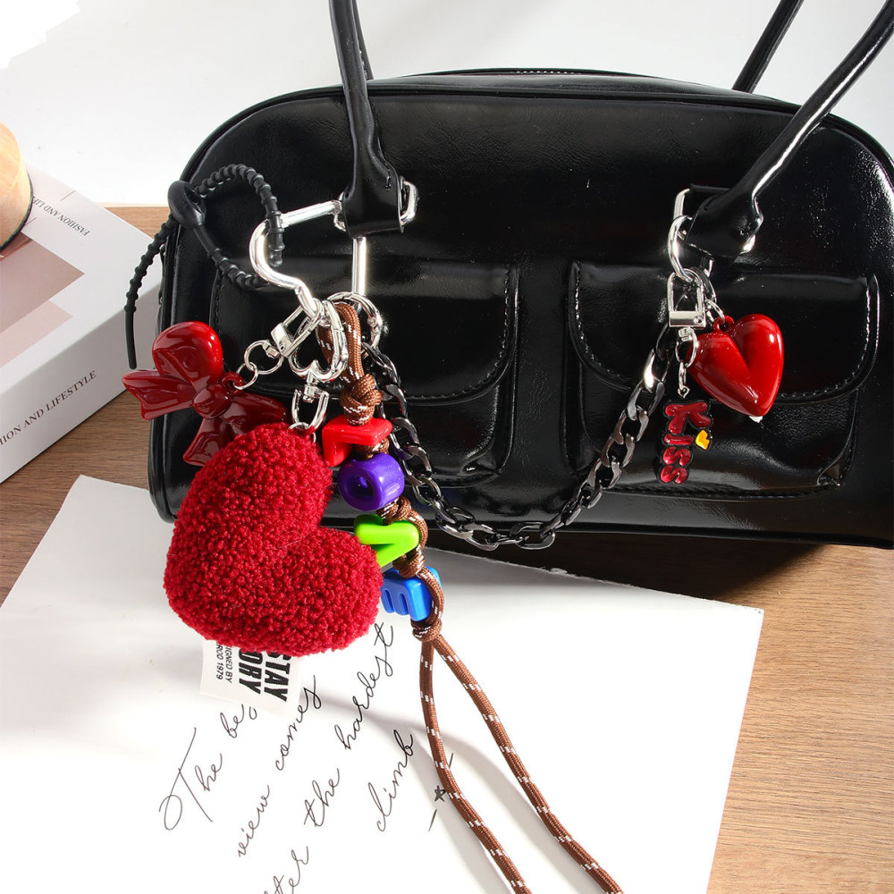 1 Breloque De Sac Pour Femme En Alliage, Série Romantique, Motif Cœur, Pour Tous Les Jours Image6