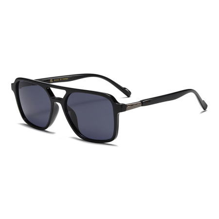 Lunettes de soleil en plastique à imprimé léopard pour femme, série simple, décontractées, 1 pièce 2