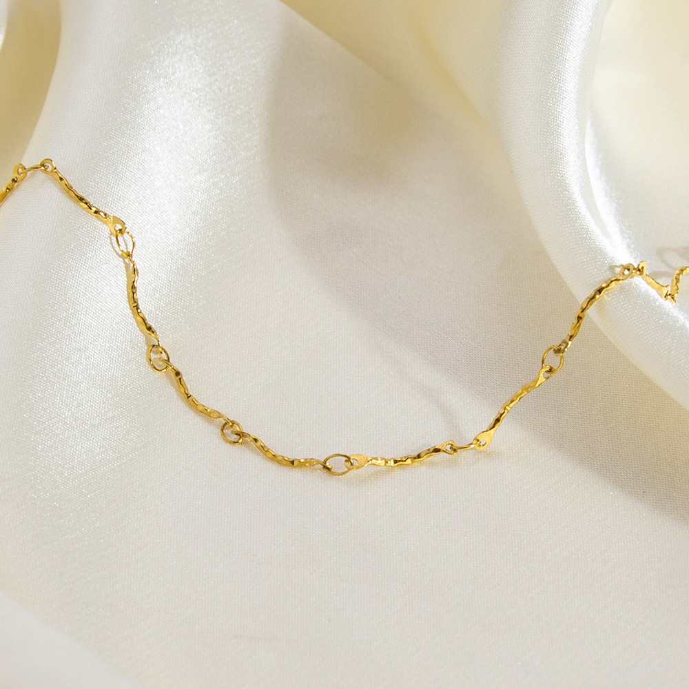 Bracelet Chaîne Femme Simple, Étanche, Couleur Or, À Faire Soi-Même (1 Pièce). Image5