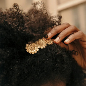 1 Paire De Pinces À Cheveux Rétro En Acier Inoxydable Plaqué Or Pour Femme, Série Romantique h5 Image4