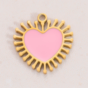 Pendentif Femme En Acier Inoxydable Doré, Étanche, En Forme De Cœur, Avec Huile Sweet Drop (1 Pièce) - Collection Romantique h5 Image5