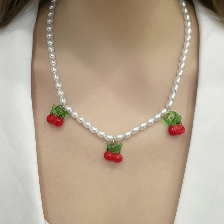 Collier de perles artificielles naturelles pour femme, série romantique, 1 pièce 2