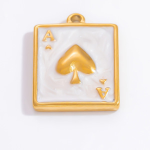 Pendentif Femme Diy En Acier Inoxydable Doré, Étanche, Collection Rétro Soleil (1 Pièce) h5 Image3