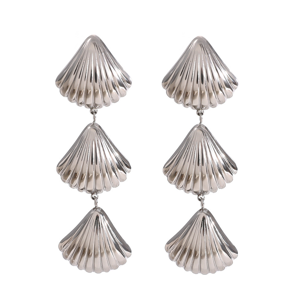 1 Paire De Boucles D'Oreilles Pendantes Simple Series Simple Turtle En Acier Inoxydable Étanches Pour Femmes Image6