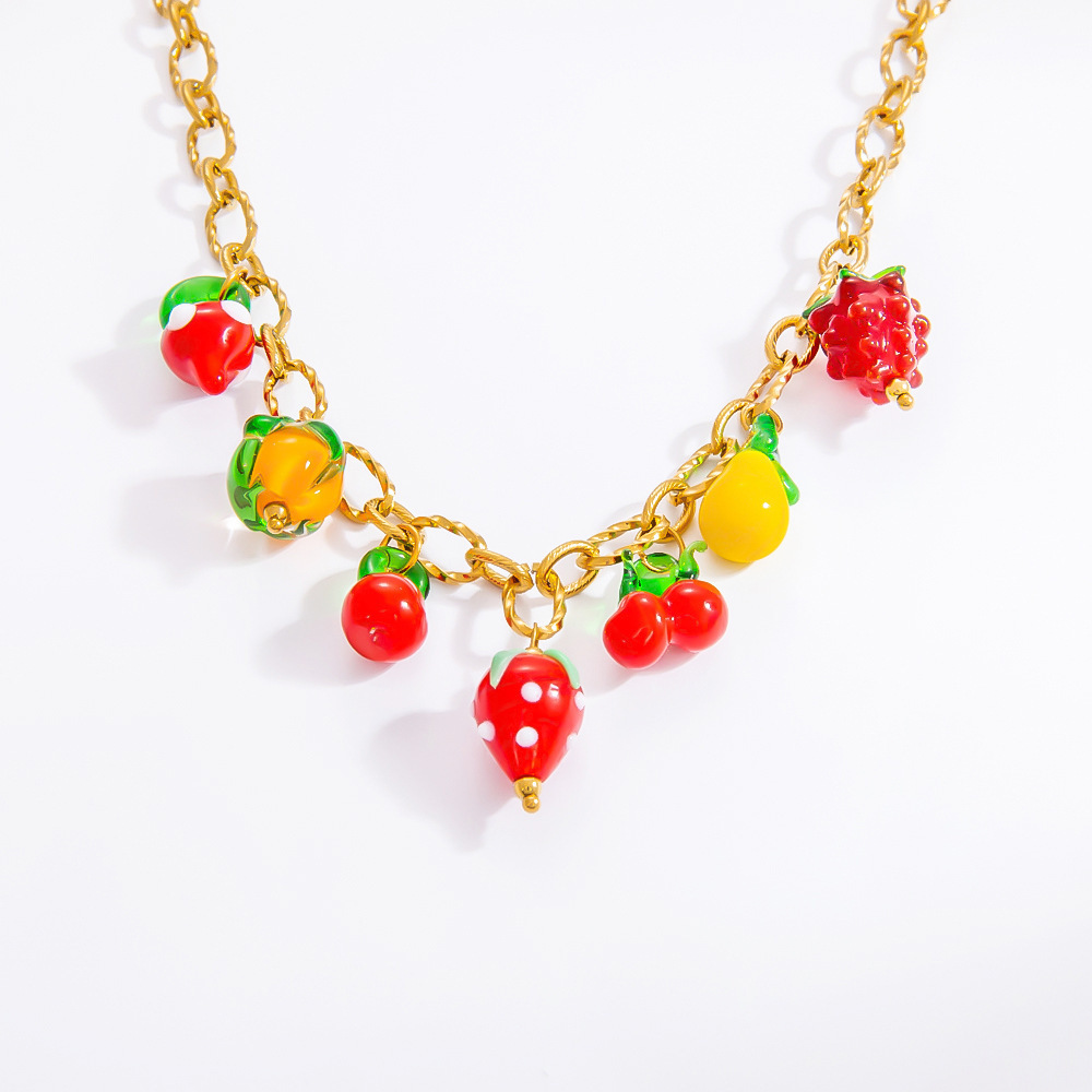 Collier Avec Pendentif En Forme De Cœur En Acier Inoxydable Plaqué Or Pour Femme, Série Romantique, 1 Pièce h5Image7
