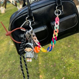 1 Pièce De Breloques De Sac Pour Femme En Rayonne, Série Simple Et Décontractée h5 Image5