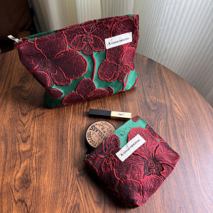 Sac À Main En Polyester Pour Femme, Série Luxueuse, Motif Floral Rétro, 1 Pièce h5 Image5
