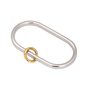 Bague Simple Pour Femme, En Acier Inoxydable Uni, Étanche, Style Simple. h5 Image4