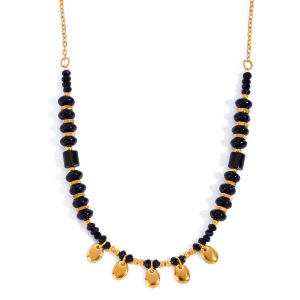 Collier Avec Pendentif Géométrique En Acier Inoxydable Plaqué Or  Pour Femme, Série Simple, Style Décontracté h5 Image4