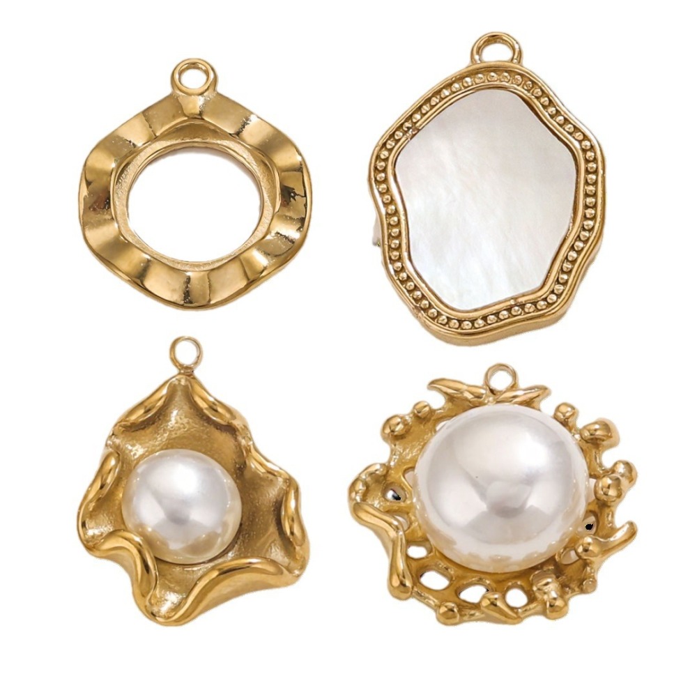 1 Paire De Pendentifs Géométriques Rétro Pour Femme, Série Classique, Plaqués Or  Image6