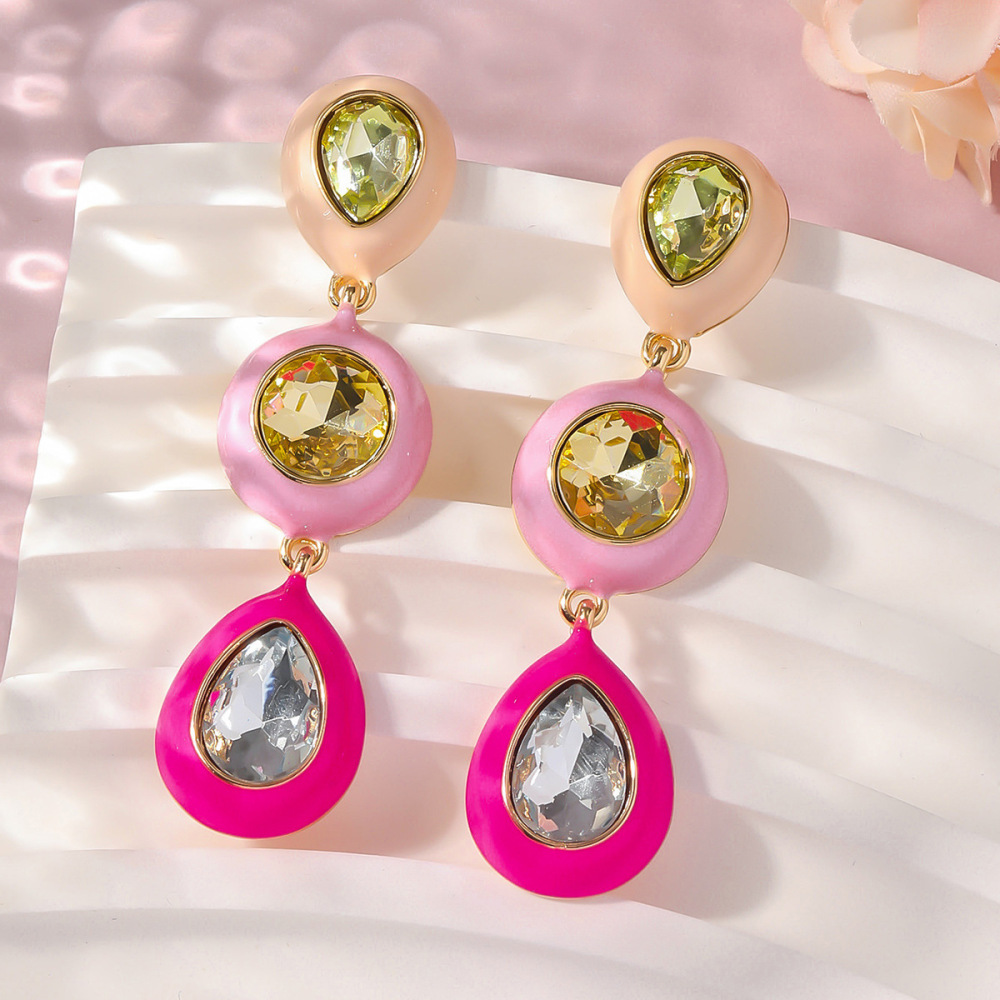 Boucles D'Oreilles Pendantes Pour Femme, Collection Luxueuse, Forme Géométrique Irrégulière, Couleur Or, En Alliage Doré, 1 Paire. Image5