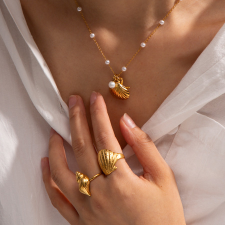 boucles d'oreilles coquillage en acier inoxydable, style plage d' , stations indépendantes européennes et américaines, boucles d'oreilles étoile de mer en acier titane, meilleures ventes 2