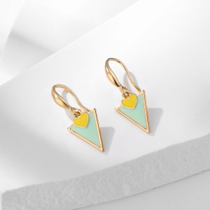 1 Paire De Boucles D'Oreilles Pendantes Géométriques En Alliage Pour Femme, Série Romantique h5 Image3