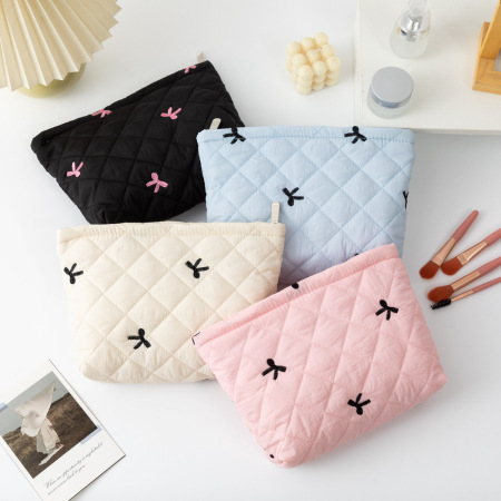 1 paire de sacs simples en polyester avec nœud papillon pour femme