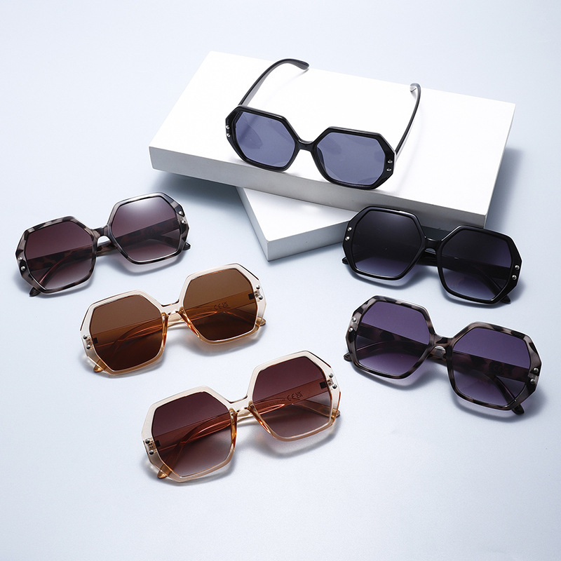 Lunettes De Soleil En Plastique À Imprimé Léopard Pour Femme, Série Simple, 1 Pièce h5Image8