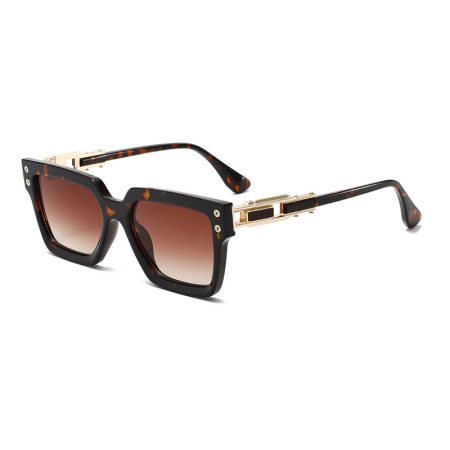 Lunettes de soleil pour femme, série simple, 1 pièce, en alliage de couleurs mélangées, pour tous les jours