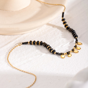 Collier Avec Pendentif Géométrique En Acier Inoxydable Plaqué Or  Pour Femme, Série Simple, Style Décontracté h5 Image3