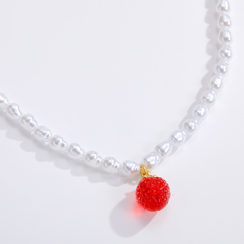 Collier De Perles Artificielles Naturelles Pour Femme, Série Romantique, 1 Pièce h5Image6
