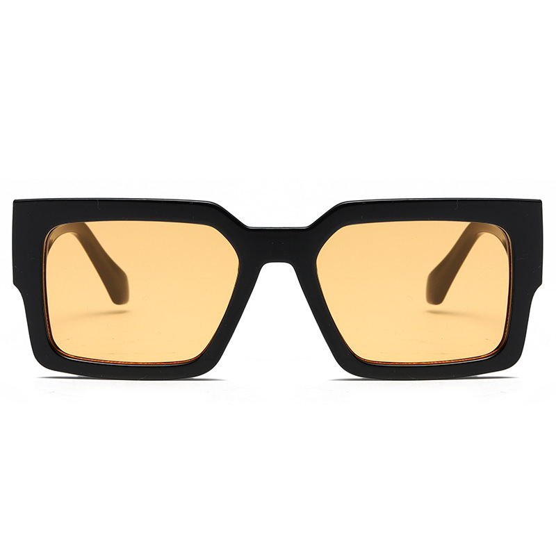 1 Paire De Lunettes De Soleil Géométriques En Résine Pour Femmes, Série Simple Image2