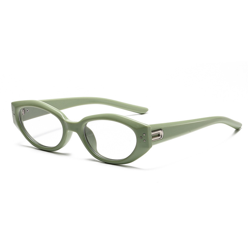 Lunettes De Soleil Rétro En Plastique De Couleur Unie Pour Femme, Série Simple, 1 Pièce Image5